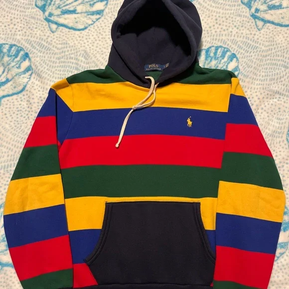Polo by Ralph Lauren Men's Colorful Striped Hoodie - Picture 2 of 7